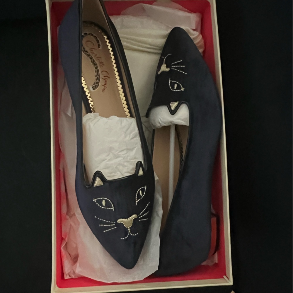 Charlotte Olympia Mid Century Kitty Flats - New in Box - Sz. 41 - Picture 9 of 11